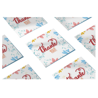 Floral Thank You Card – Elegant Handwritten Design | Grownex Packaging | Tags & Stickers