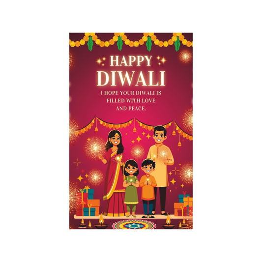 Happy Diwali Tag – Festive Family Celebration & Wishes | Grownex Packaging | Tags & Stickers