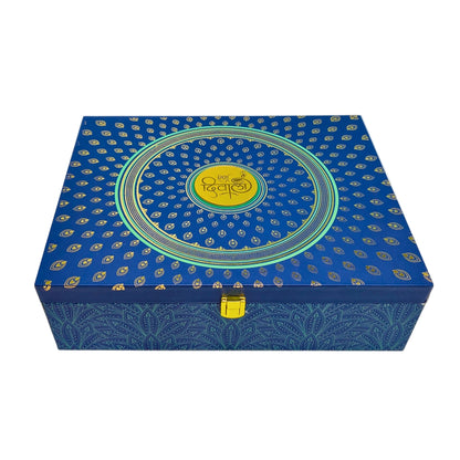 Diwali Special Premium Dry Fruit Gift Box with 6 Glass Jars – Luxury Festive Hamper | Grownex Packaging | wooden box