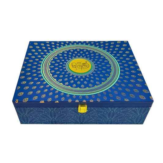 Diwali Special Premium Dry Fruit Gift Box with 6 Glass Jars – Luxury Festive Hamper | Grownex Packaging | wooden box