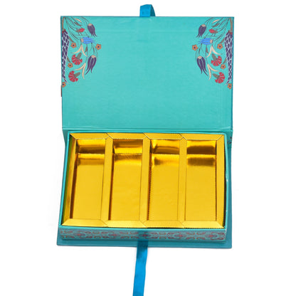 500 gm Heritage Blue 4 Line Premium File Sweet Box Grownex Packaging Sweet Box