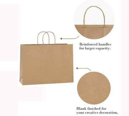 Garment Size 15.5x3.75x14 inch Brown Paper Bag