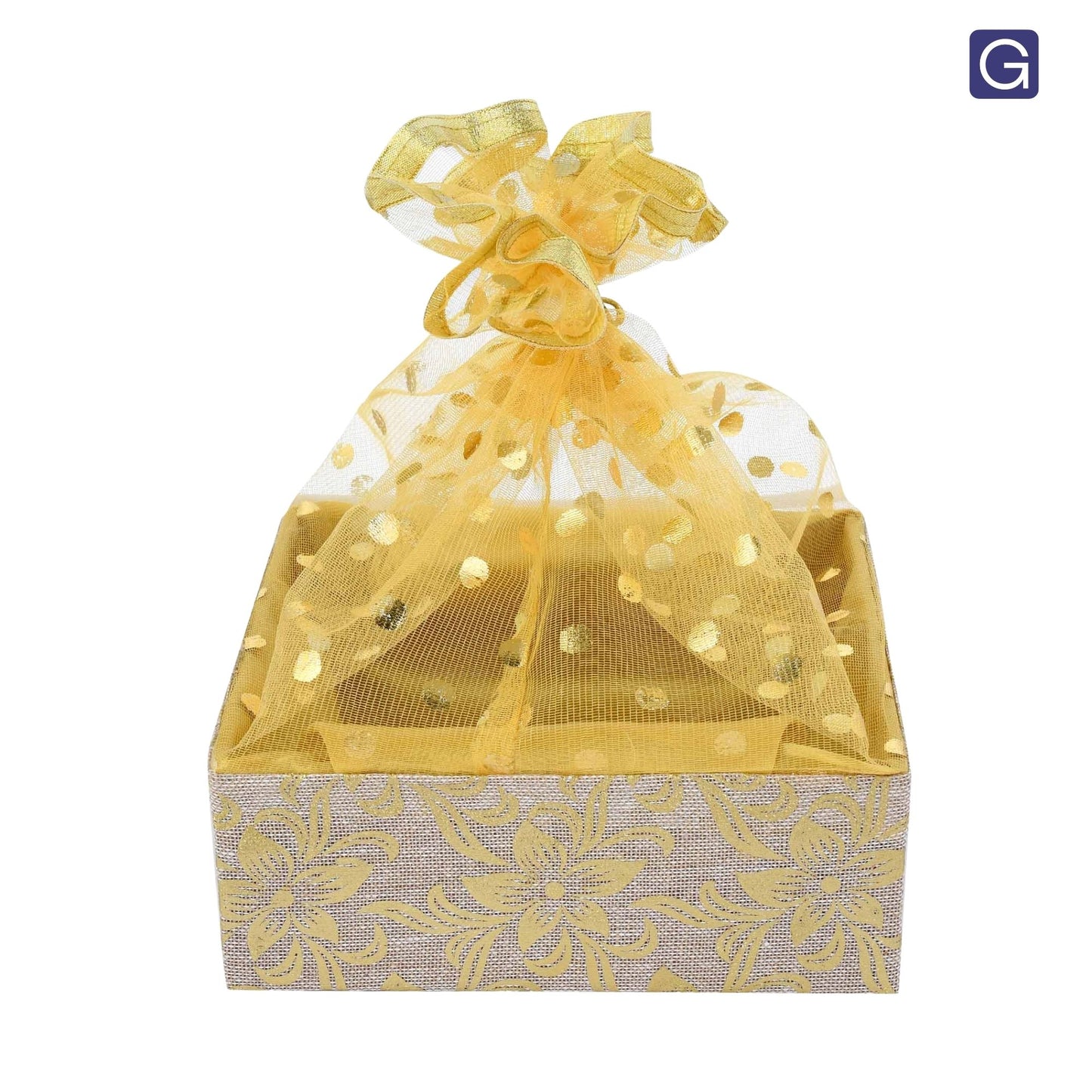 Golden Jute Gift Basket | Festive & Corporate Gifting Basket