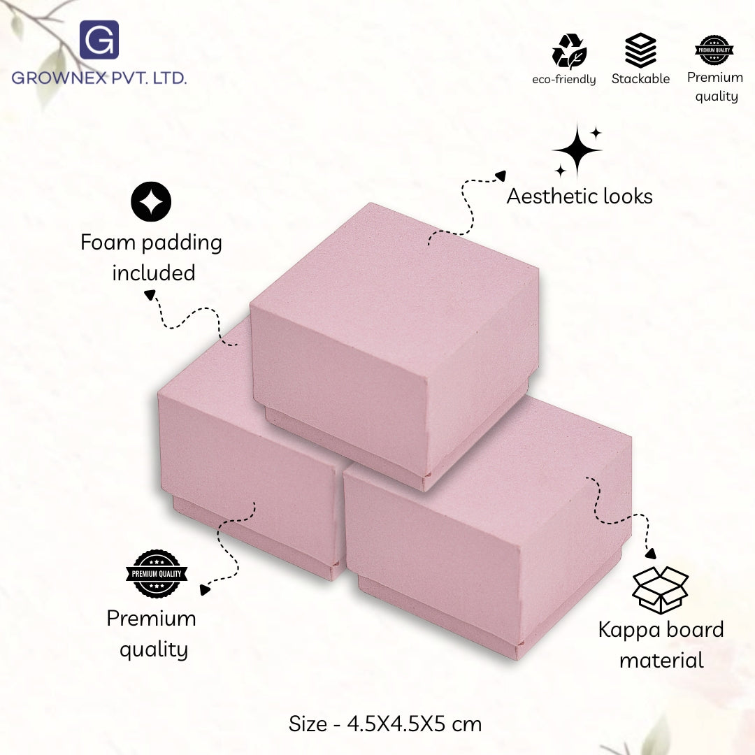 Lid Pattern Ring Box - Lavender | Grownex Packaging | Jewellery Box