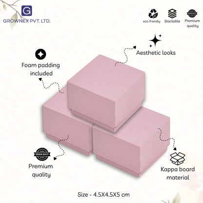 Lid Pattern Ring Box - Lavender | Grownex Packaging | Jewellery Box