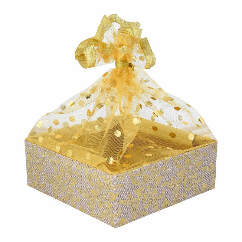 Golden Jute Wooden Basket For Rakhi Hamper | Grownex Packaging | Basket & Tray