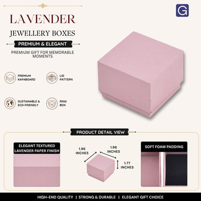Lavender Ring Gift Box | 5x5x4.5 cm