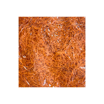 Orange Cooler Grass 100gm | Decorative Shredded Paper Filler for Gift Boxes & Hampers | Grownex Packaging |