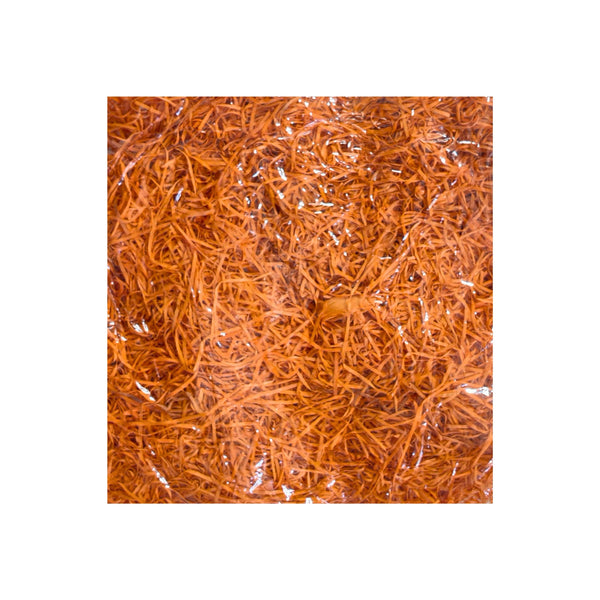 Orange Cooler Grass 100gm | Decorative Shredded Paper Filler for Gift Boxes & Hampers | Grownex Packaging |