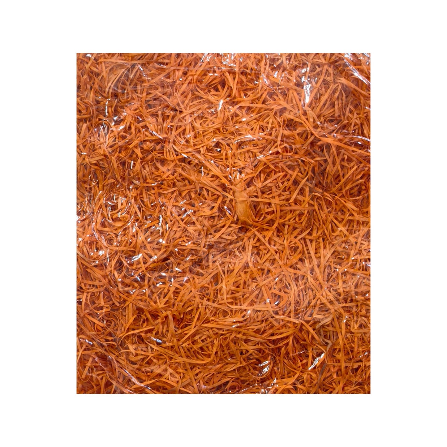 Orange Cooler Grass 100gm | Decorative Shredded Paper Filler for Gift Boxes & Hampers | Grownex Packaging |