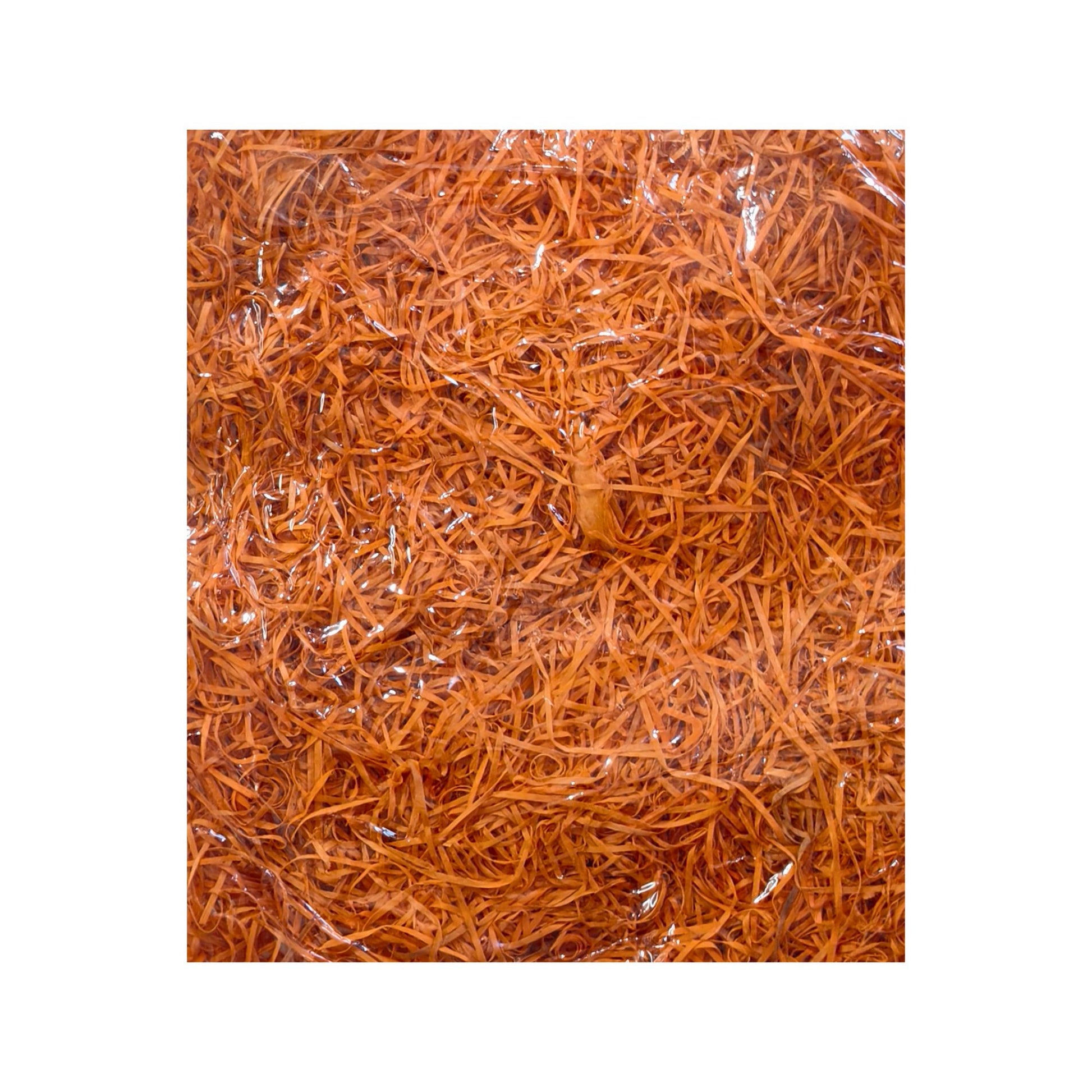 Orange Cooler Grass 100gm | Decorative Shredded Paper Filler for Gift Boxes & Hampers | Grownex Packaging |