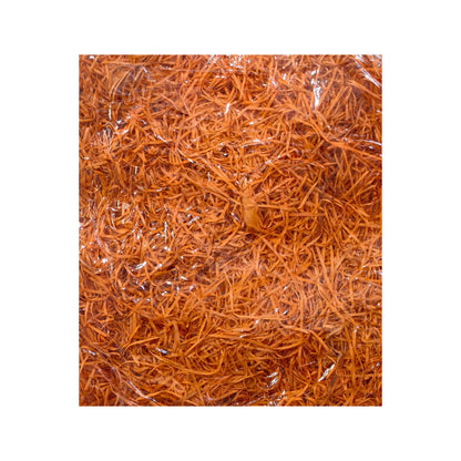 Orange Cooler Grass 100gm | Decorative Shredded Paper Filler for Gift Boxes & Hampers | Grownex Packaging |