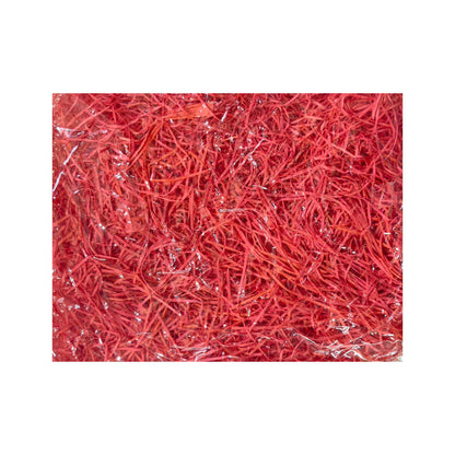 Red Cooler Grass 100gm | Decorative Shredded Wooden Filler for Gift Boxes & Hampers | Grownex Packaging |