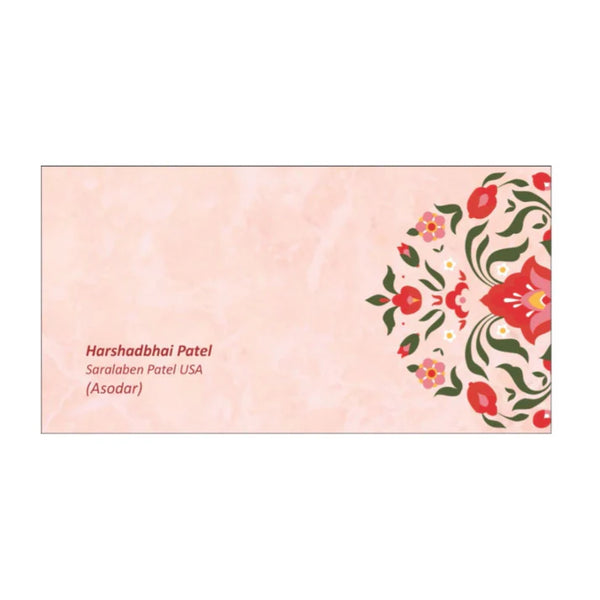 Personalised Plain Pink Designer Foil Envelope 18.42x8.89 cm