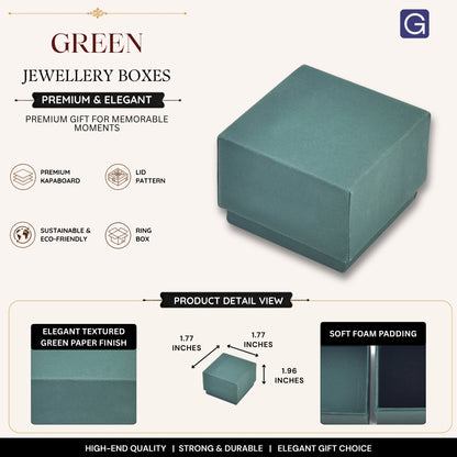 Green Ring Packaging Box | 4.5x4.5x5 cm