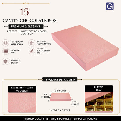 Baby Pink 15 Cavity Chocolate Box