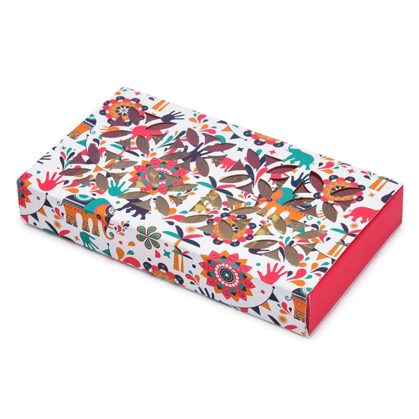 8 Cavity Folding Chocolates Packing Box – Floral Red | Grownex Packaging | Chocolate Box