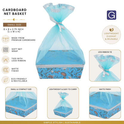 Blue Bird Print Gift Hamper Basket | Wedding & Return Gift Basket