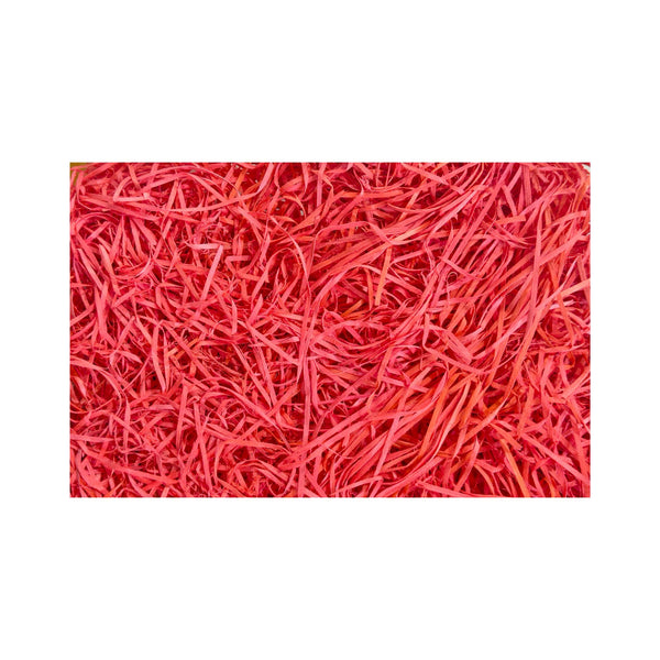 Red Cooler Grass 100gm | Decorative Shredded Wooden Filler for Gift Boxes & Hampers | Grownex Packaging |