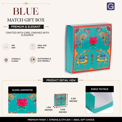 Blue Match Box Gift Box | Premium Gift Packaging Box