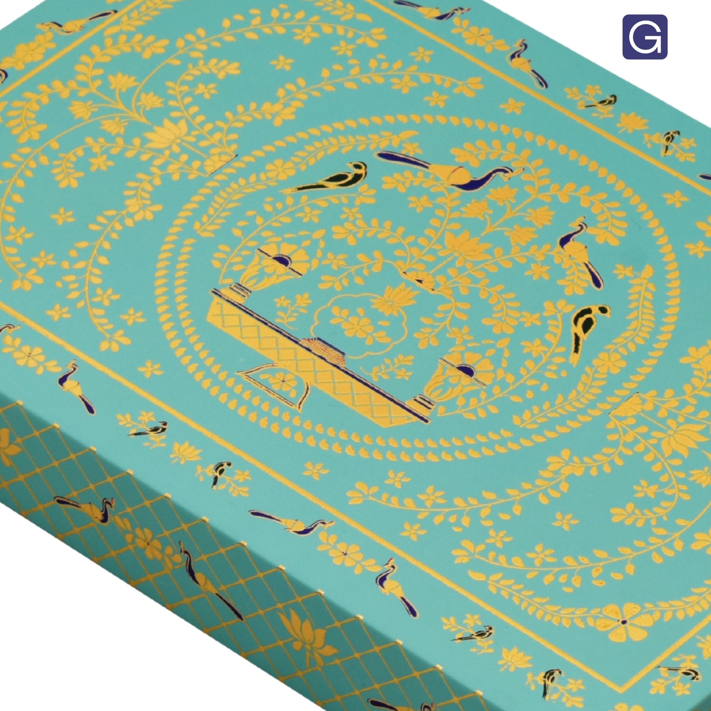 Sky Blue Foil Magnetic File Box | Premium Sweet & Gift Packaging Box