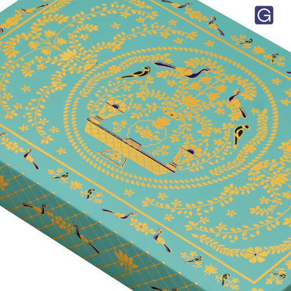 Sky Blue Foil Magnetic File Box | Premium Sweet & Gift Packaging Box