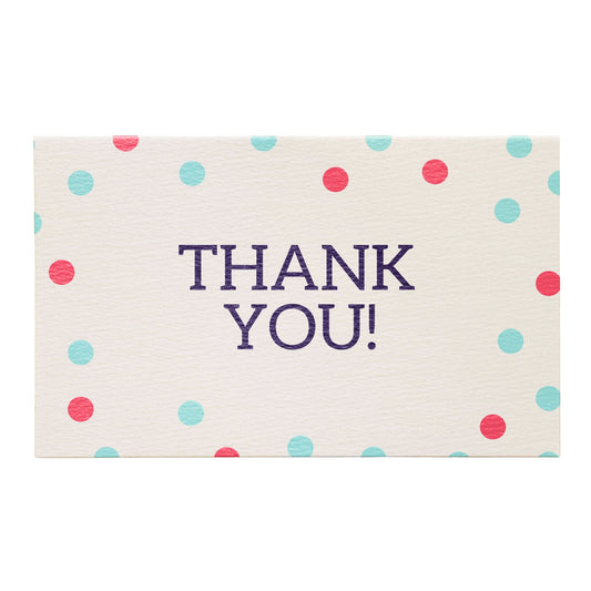 Colorful Polka Dot "Thank You!" Greeting Cards – Set of 6 | Grownex Packaging | Tags & Stickers