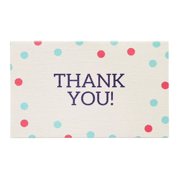 Colorful Polka Dot "Thank You!" Greeting Cards – Set of 6 | Grownex Packaging | Tags & Stickers