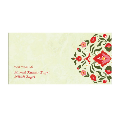 Personalised Plain Green Designer Foil Envelope 18.42x8.89 cm