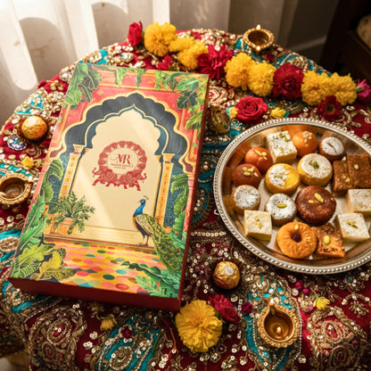 Peacock Palace Custom Mithai Box | Grownex Packaging | Sweet Box