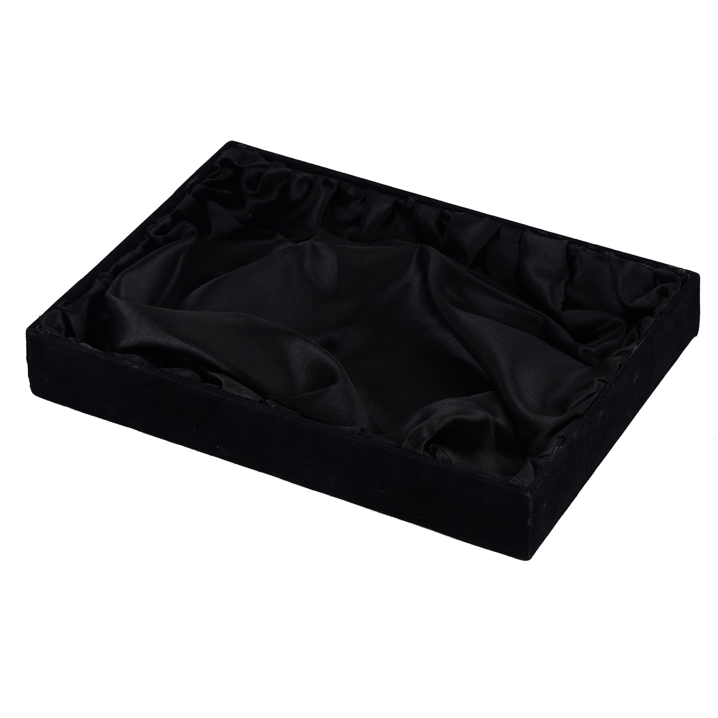 14x10x2 inch Velvet Wooden Tray - Z Black