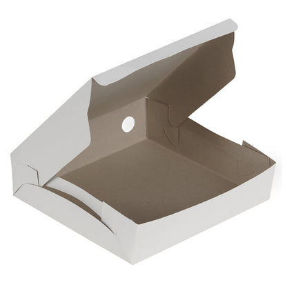 8.5x8.5x2 Inch White Corrugated Pizza Box