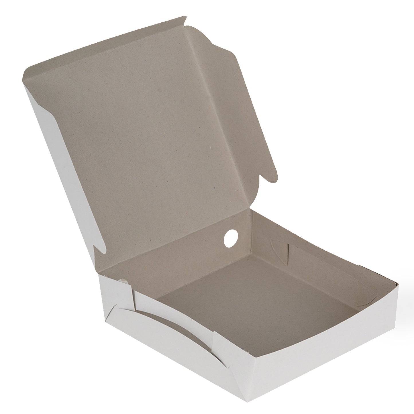 8.5x8.5x2 Inch White Corrugated Pizza Box