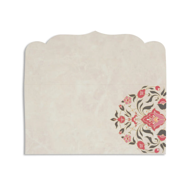 Personalized Plain Beige Designer Foil Envelope 7.25x3.5 Inch | Grownex Packaging |