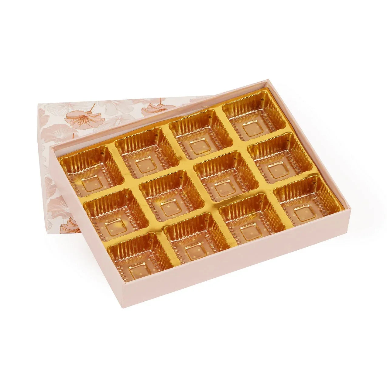 12 Pcs Cavity Chocolate Box - Floral | Grownex Packaging | Chocolate Box