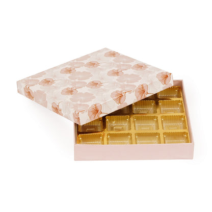16 Pcs Cavity Chocolate Box - Floral | Grownex Packaging | Chocolate Box