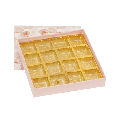 16 Pcs Cavity Chocolate Box - Floral | Grownex Packaging | Chocolate Box
