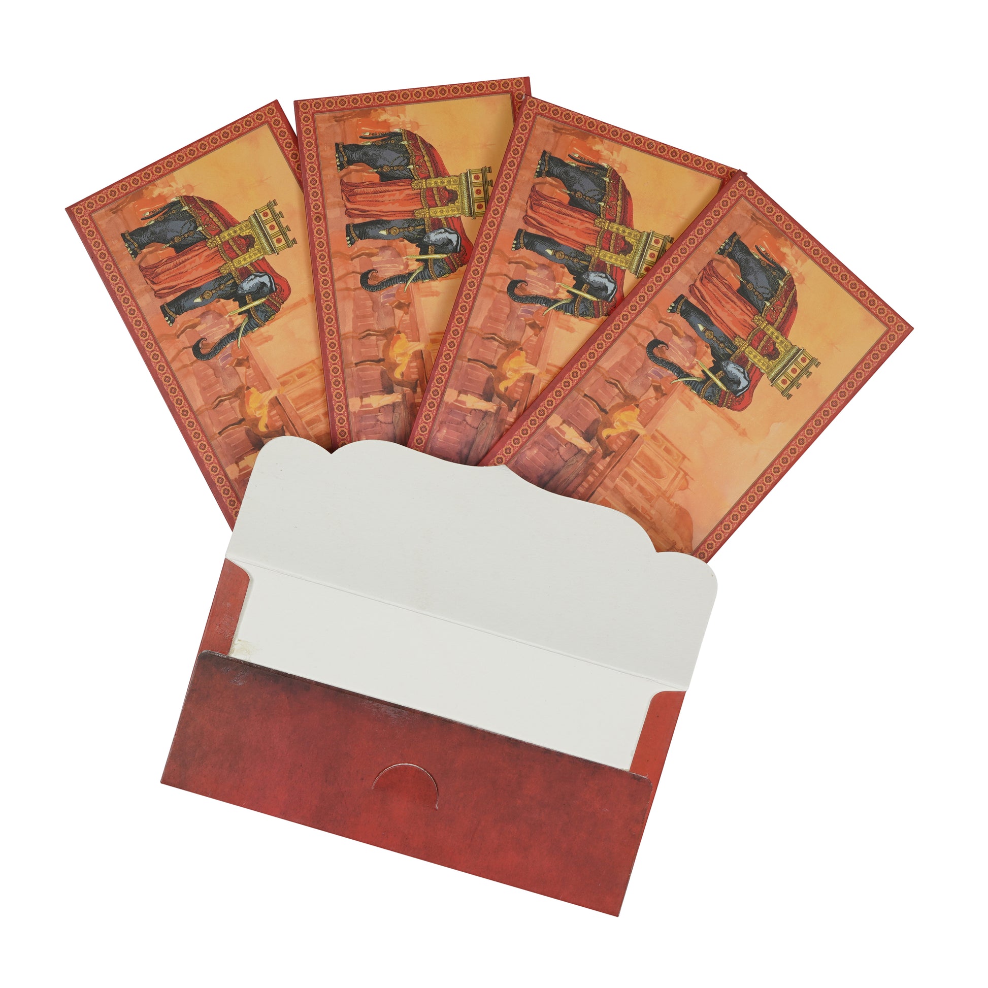 Red Elephant Foil Matt Envelope " Rakhi Special Gifting Envelope” | Grownex Packaging | Envelope
