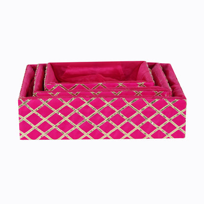 Square Lace Rani Pink Basket