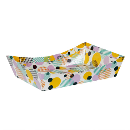 Polka Dots Boat Shape Room Hamper Tray | Grownex Packaging | Basket & Tray