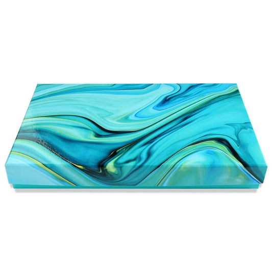 15 Pcs Cavity Chocolate Box - Marble Blue | Grownex Packaging | Chocolate Box