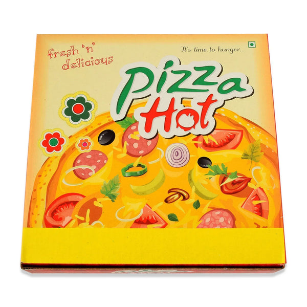 7.5x7.5x2 Inch Printed Corrugated Pizza Box | Grownex Packaging | Bakery Box