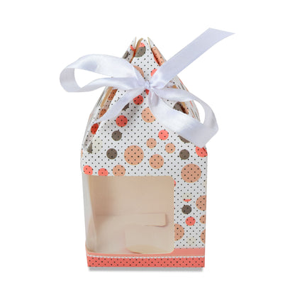 Pyramid Shape Folding Box Polka Dot