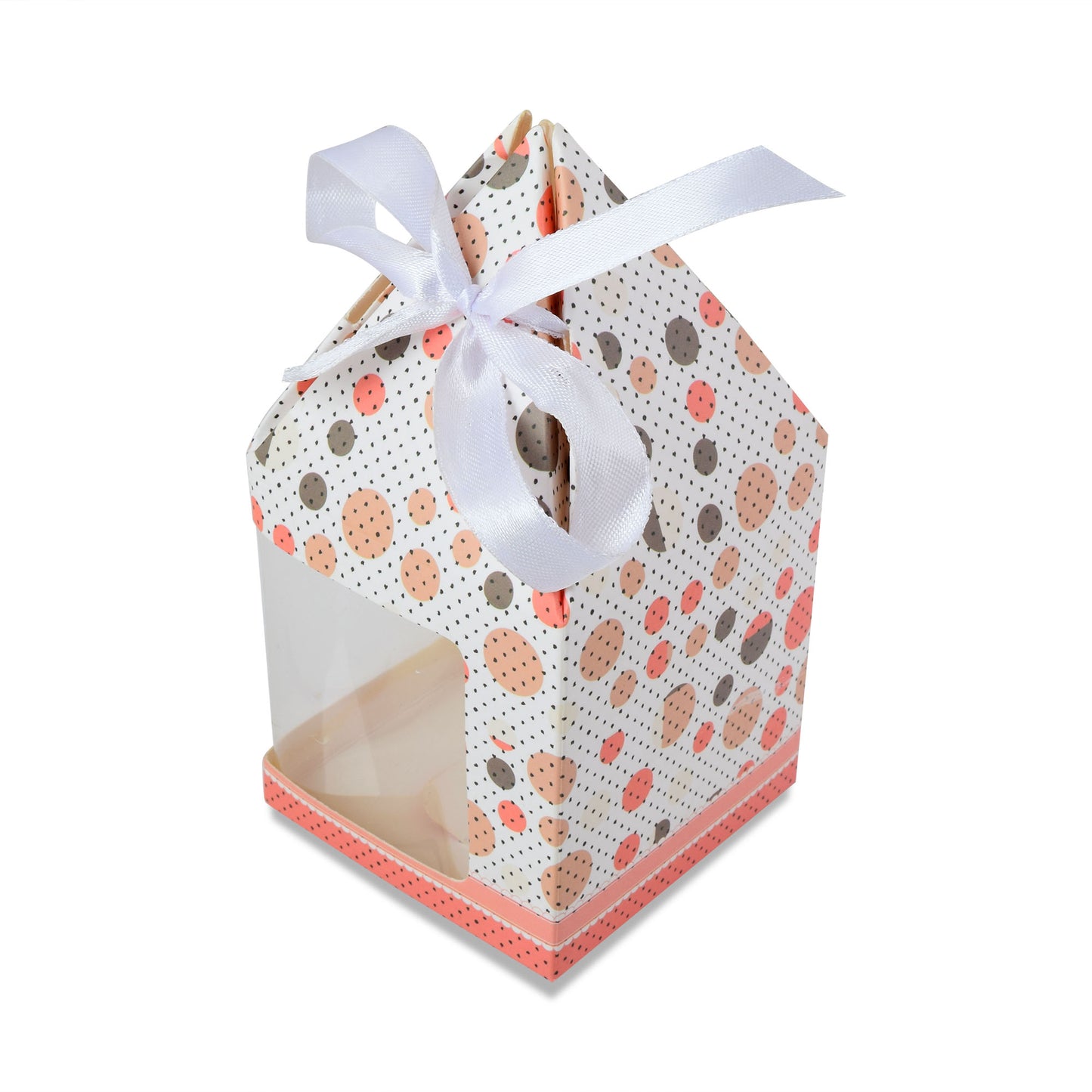 Pyramid Shape Folding Box Polka Dot