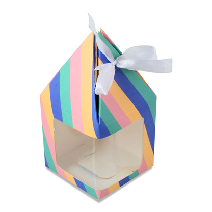 Pyramid Shape Folding Box Autum Print