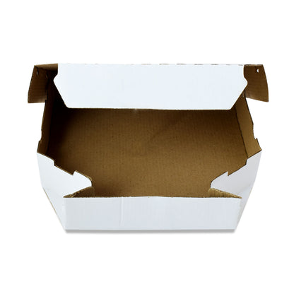 7.5x7.5x2 Inch White Duplex Pizza Box