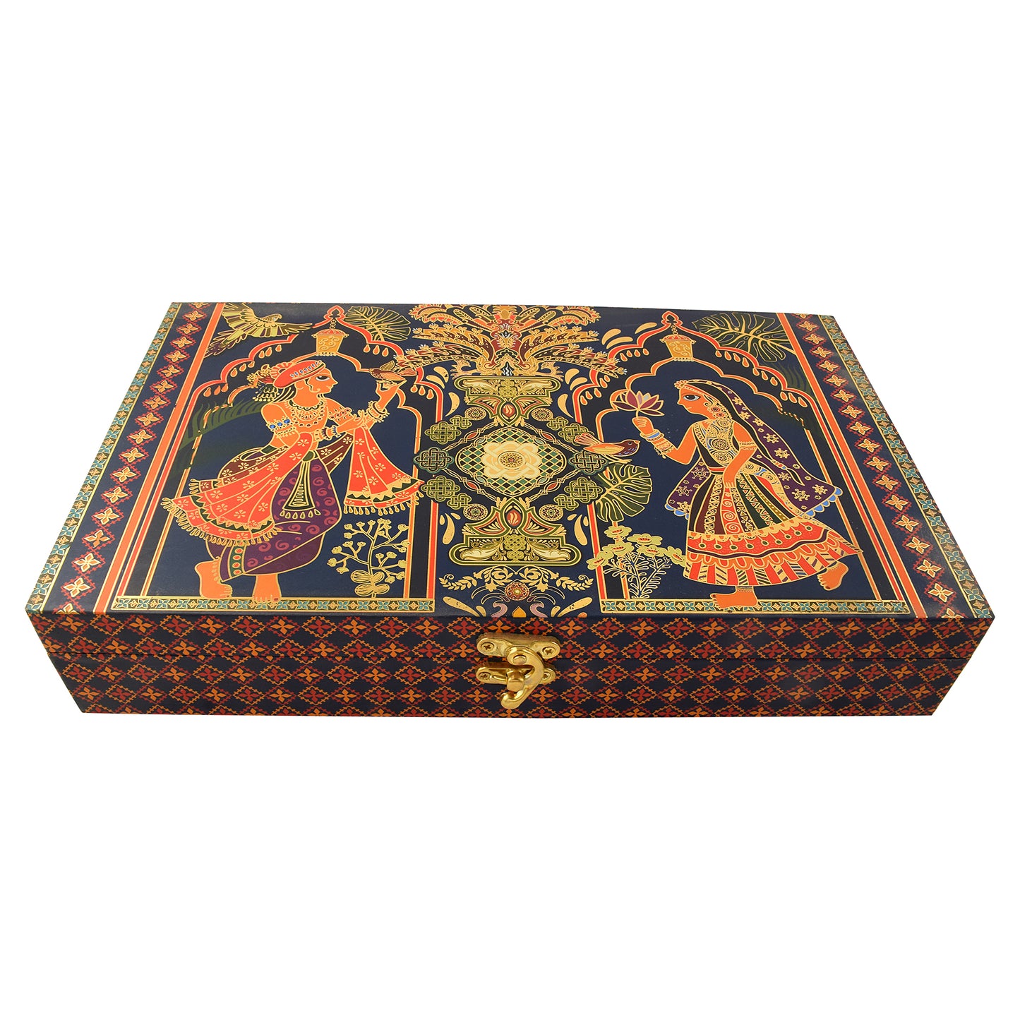 Radha Krishna Print Wooden Box