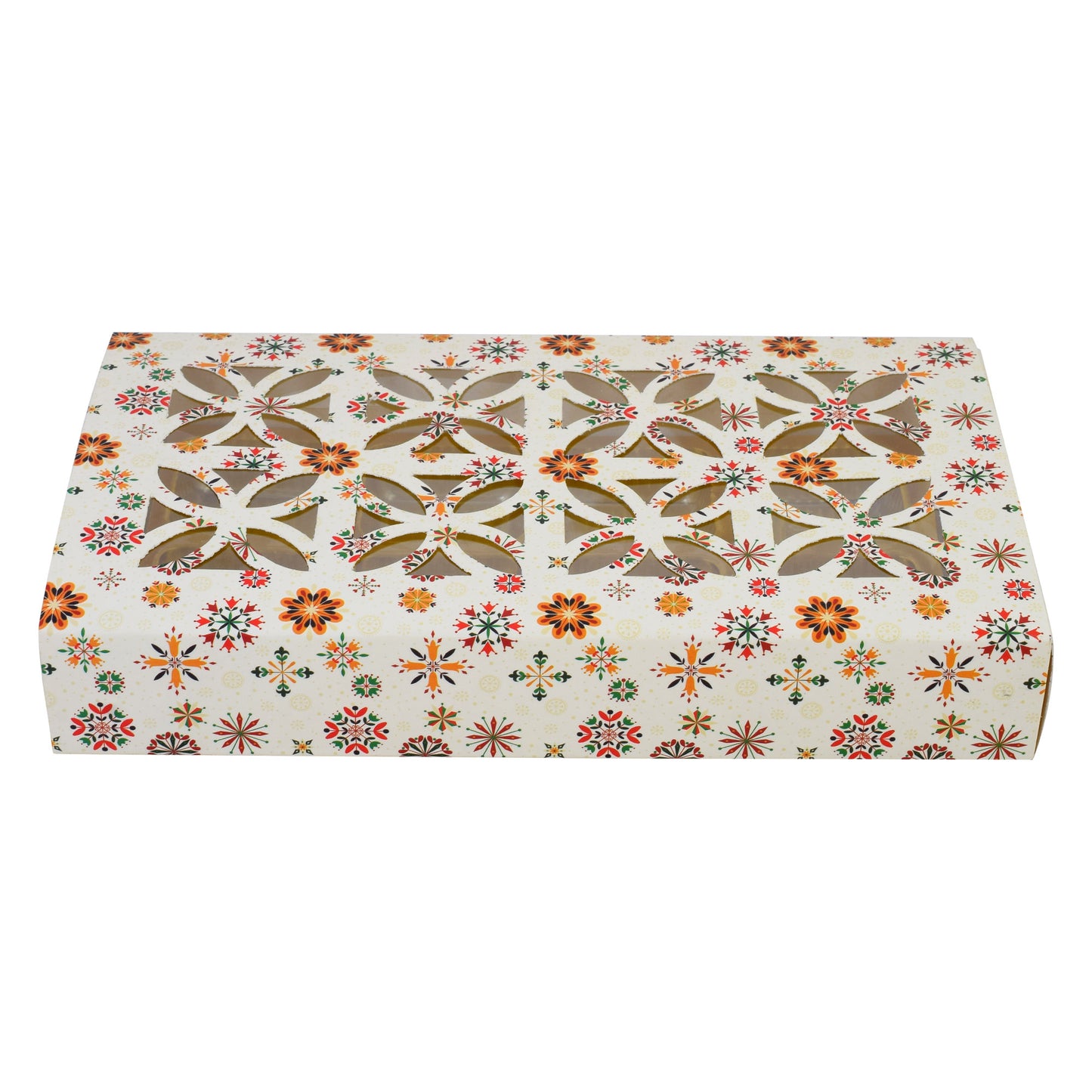 Floral Beige 8 Cavity Folding Chocolate Box