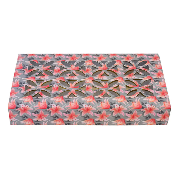 8 Pcs Folding Chocolate Box – Floral Grey | Grownex Packaging | Chocolate Box