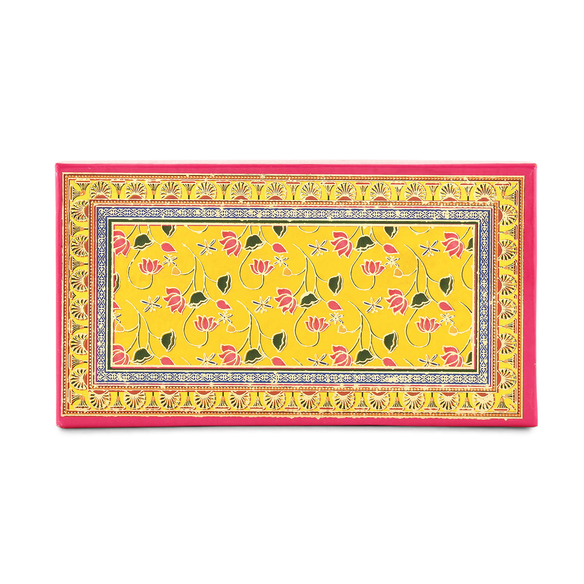Floral Yellow Laddoo and Sweet Box 2 piece